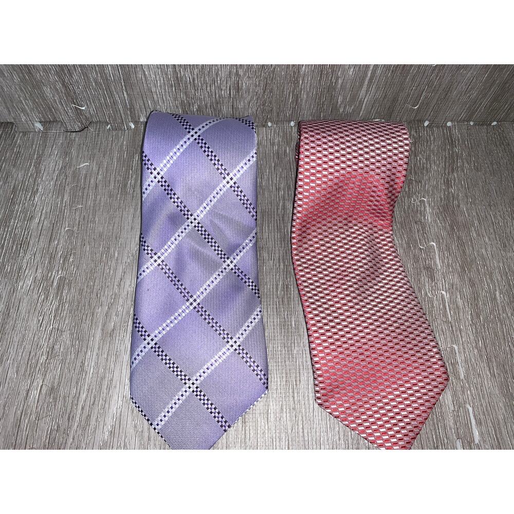 George Martin Men's Necktie Set Multicolor Plaid & Check 2 Piece‎